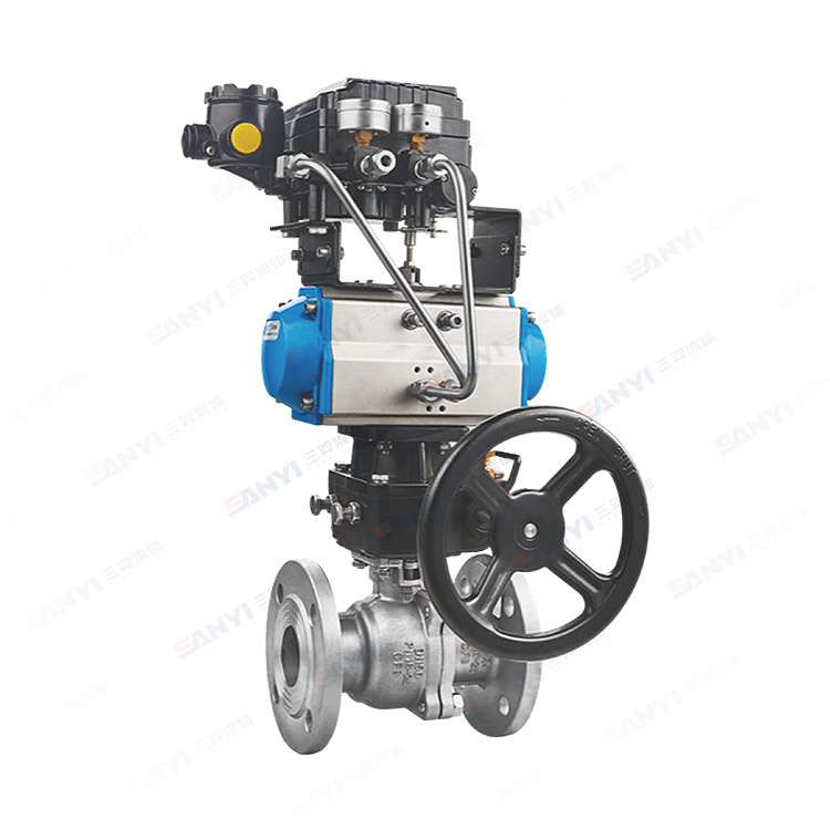 Pneumatic flanged ball valve